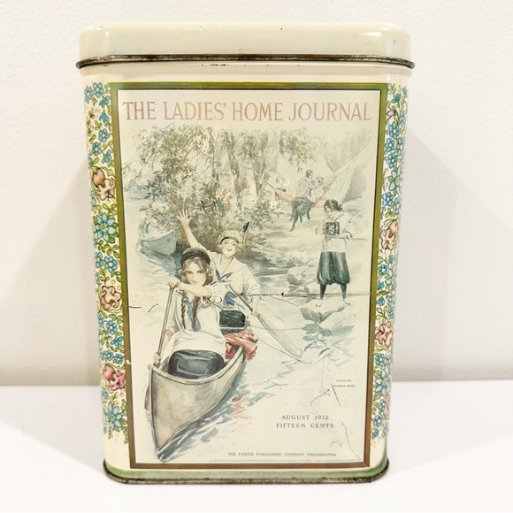 Other - Vintage Ladies' Home Journal Tin Feminine Floral Decor